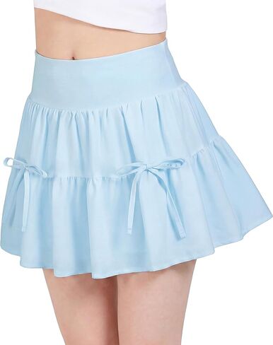 Stelle Girls Athletic Skirts with Pockets Inner Shorts High Waisted Tennis Skorts Golf Running Sports Skirt in Saudi Arabia