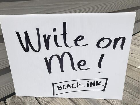 50 White Sign 12x18 x 4 mm Corrugated Plastic, Bundle 50 Pcs, Blank Sign Board, Flute 12'', Great for Advertising Any Events, Ship Same Day (50WhiteSign12x18) in Saudi Arabia