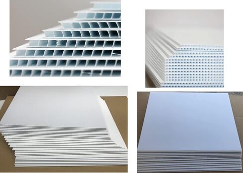 50 White Sign 12x18 x 4 mm Corrugated Plastic, Bundle 50 Pcs, Blank Sign Board, Flute 12'', Great for Advertising Any Events, Ship Same Day (50WhiteSign12x18) in Saudi Arabia