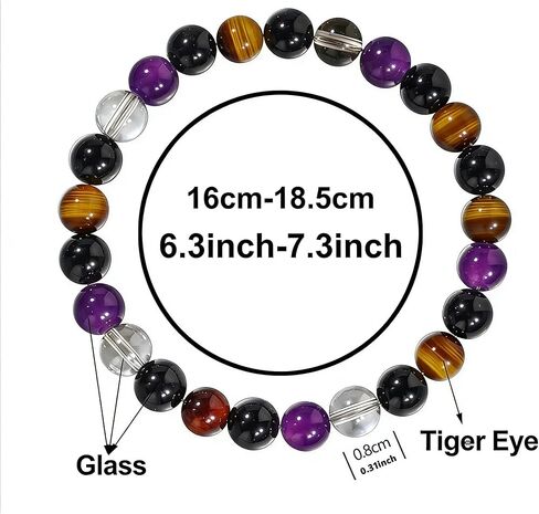 Crystal Bracelet Amethyst & Citrine Career & Wealth Bracelet – Success & Abundance, White Purple Yellow, Business & Office, Gift for Men in Saudi Arabia
