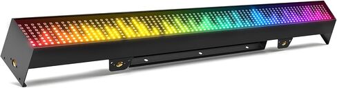 شريط إضاءة LED للمسرح 120 وات، 666 RGB بكسل LED شريط ضوء DJ شريط إضاءة DJ مطاردة سرادق متدرج ستروب جدار ملون مشرق مع DMX وإضاءة مفعلة بالصوت لحفل زفاف حديقة الكنيسة (أسود، 2) in Kuwait