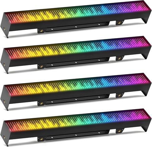 LED Stage Light Bar 120W,666 RGB Pixel LED Light Bar DJ Light Bar Chase Marquee Gradient Strobe Colorful Wall Bright with DMX & Sound Activated Uplighting for Church Garden Wedding Party (Black, 2) in Saudi Arabia