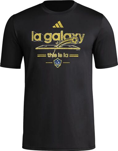 تي شيرت رجالي بأكمام قصيرة من Adidas Los Angeles Galaxy Vintage World Pre-Game in Saudi Arabia