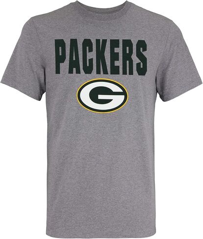 Outerstuff NFL Men's 50 Yard Line Short Sleeve T-Shirt – Cotton/Polyester Blend, Team Logo Graphic Tee in Saudi Arabia