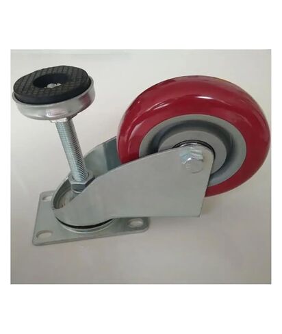 1 Pack 4 Inch Caster Leveling Wheel Medium Maroon PVC Adjustable Cup with Feet in Saudi Arabia