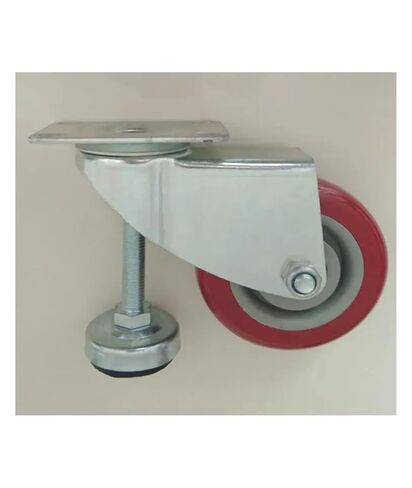 1 Pack 4 Inch Caster Leveling Wheel Medium Maroon PVC Adjustable Cup with Feet in Saudi Arabia