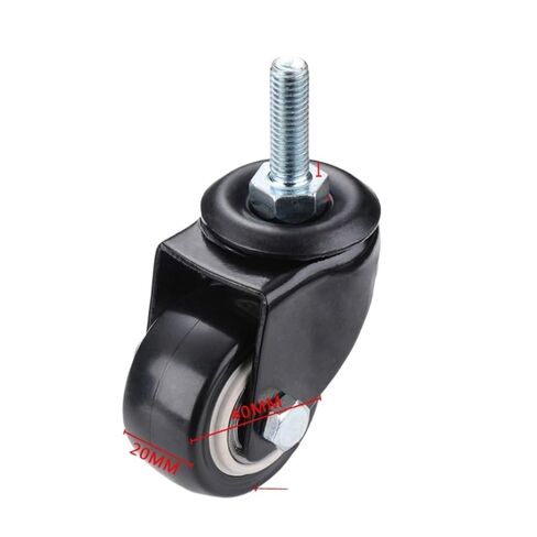 Furniture casters 1.5 inches 40mm 360 Degree Swivel Heavy Duty 50kg Screw Swivel Caster Trolley Rubber Brake Protection(with Brake) in Saudi Arabia