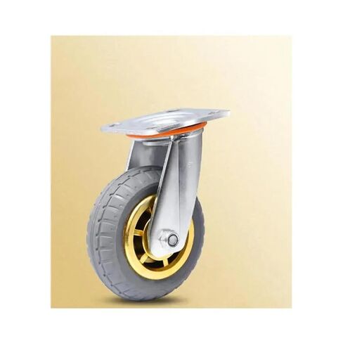 1 piece 5-inch Swivel Wheel Heavy-Duty casters Silent Rubber Flat cart Shock Absorption with Brake in Saudi Arabia