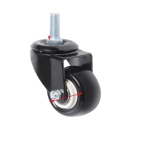 4 Pieces/lot 1.5 inch Caster Brake PU Wheel Polyurethane Furniture Speaker Mute(1.5 inch Screw Rod a) in Saudi Arabia