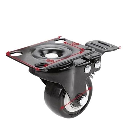 4 Pieces/lot 1.5 inch Caster Brake PU Wheel Polyurethane Furniture Speaker Mute(1.5 inch Screw Rod a) in Saudi Arabia