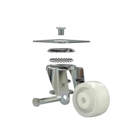 Pack of 4 Medium 2-inch White Nylon Moving Wheels Silent and wear-Resistant Cabinet Shelves Toolbox cart casters in Saudi Arabia