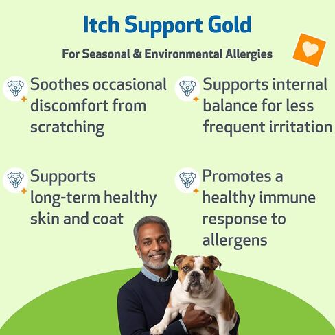 الذهب لدعم حكة الحيوانات الأليفة للكلاب والقطط - تركيبة بيطرية - حكة في الجلد والكفوف، البقع الساخنة، حساسية الجلد - مكمل عشبي طبيعي 4 أونصة (118 مل) in Kuwait