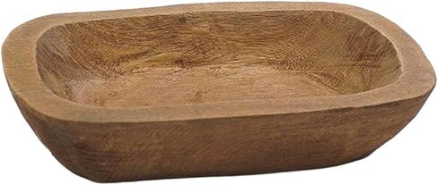 Fenteer Wooden Bowl Candle Holder Tray Rustic Durability Multifunctional Table Decoration Decorative Bowl for Kitchen Farmhouse in Saudi Arabia