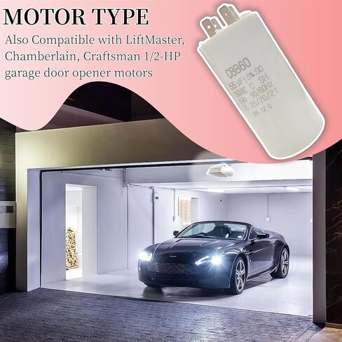 مكثف فتح باب المرآب 55 MFD، للنوع القديم LiftMaster 30B532، وليس لاستبدال K030B532-1 الجديد، 250 فولت CBB60 in Kuwait
