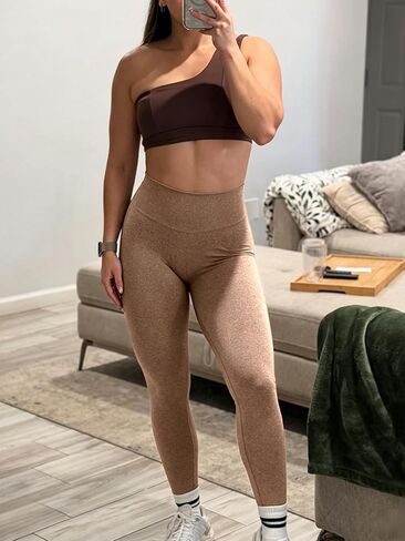 Workout Leggings for Women Tummy Control High Waist Seamless Tights Gym Running Yoga Fitness Sports Active Pants in Saudi Arabia