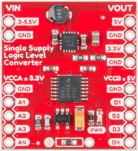 SparkFun Logic Level Converter, Single Supply (TXB0104, 4‑Channel, 3.3V/2.5V/1.8V to 5V in Saudi Arabia