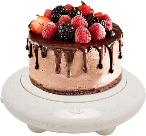 Electric Motorized Rotating Turntable Display Stand with Music, Automatic Revolving Cake Turntable for Birthday Party - Multi-Purpose Electric Cake Stand in Saudi Arabia