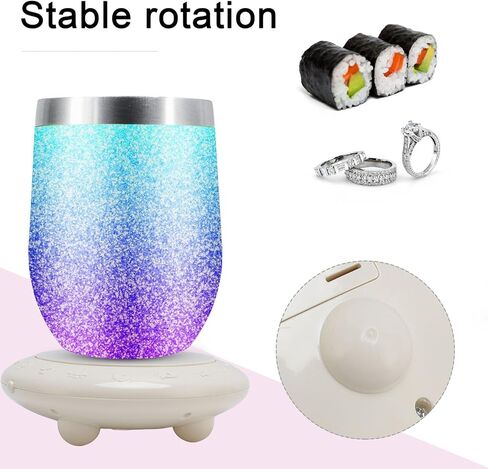 Electric Motorized Rotating Turntable Display Stand with Music, Automatic Revolving Cake Turntable for Birthday Party - Multi-Purpose Electric Cake Stand in Saudi Arabia