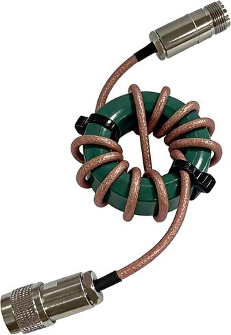 RF Choke CK300W Shortwave Common Mode Filter, 1.8-54MHz EMI Suppression RFI Reduction Choke Inductors, 0.2dB Insertion Loss, SWR<1.2, Ferrite Core for Amateur Radio Indoor Use in Saudi Arabia