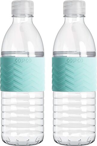 زجاجة مياه كوبكو هيدرا سعة 16.9 أونصة، مجموعة مكونة من قطعتين - مقاومة للتسرب، خالية من مادة BPA، آمنة للاستخدام في غسالة الأطباق، جسم مفتوح ملتوي للثلج وسهل التنظيف، مقبض سيليكون غير قابل للانزلاق، مثالي للصالة الرياضية والمكتب (رمادي) in Kuwait