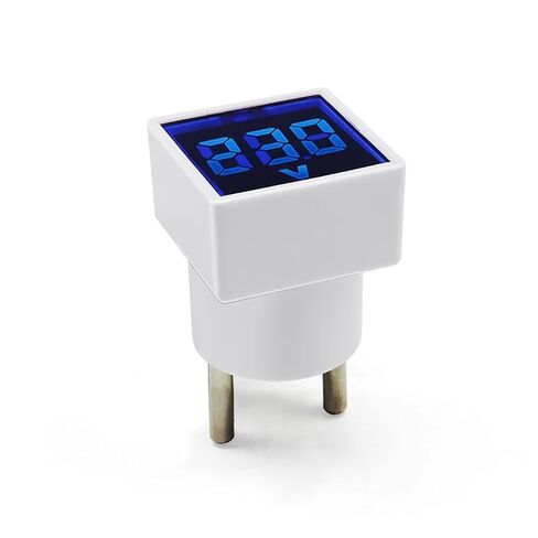 1 قطعة AC220V مؤشر ضوء الفولتميتر LED شاشة ديجيتال قياس الجهد مراقب الفولتميتر المربع (الأزرق) in Kuwait