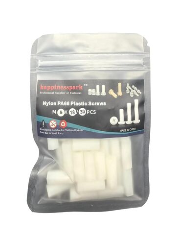 Nylon PA66 M4X32 30pcs Plastic White Color Metric Female Hex Standoffs Spacer,Motherboard Threaded Pillar Plain Finish, Fits Circuit Board Screws Bolts in Saudi Arabia
