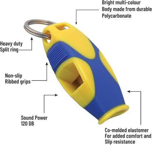 Fox 40 Sharx Whistle w/Lanyard Referee Survival Outdoor Safety Yellow (2-Pack) in Saudi Arabia