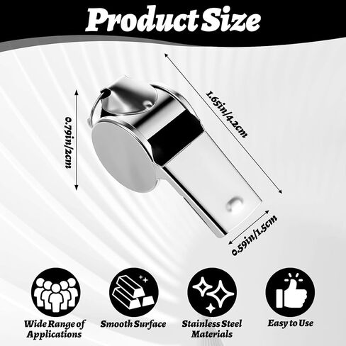 100 Pack Whistles Bulk Stainless Steel, Silver Referee Whistle with Lanyard Metal Loud Whistle for Coaches Referees Sports Training in Saudi Arabia