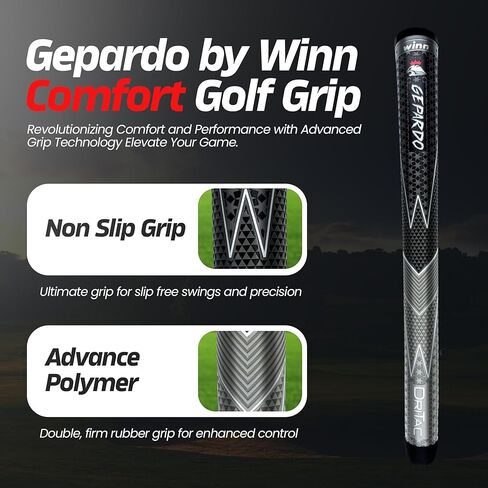 Golf Grip Oversize. The Gepardo Oversize Dri-Tac Grip delivers exceptional shock absorption along with superior comfort and moisture-wicking tackiness, ensuring a secure hold in any weather. Its larger profile offers increased surface area, making it idea in Saudi Arabia