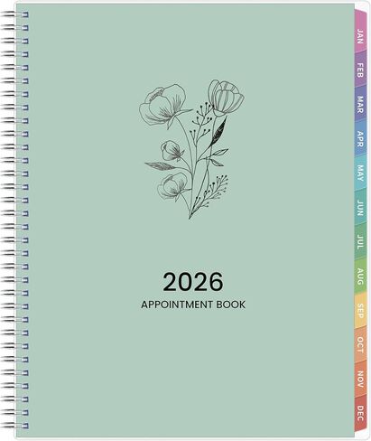 2026 Appointment Book, 30 Minutes-Hourly, Weekly ＆ Monthly Calendar Planner 2026, Jan 2026 - Dec 2026, 8.5'' x 11'', 2026 Daily Planner with Tabs ＆Pocket, Flexible Cover, Great for Office, Home, School in Saudi Arabia