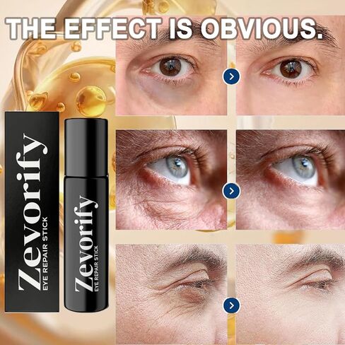 عصا إصلاح العين للرجال، أسطوانة تحت العين لأكياس العيون والهالات السوداء، عصا تبريد ترطب وتزيل الانتفاخ، تركيبة لطيفة وطبيعية (قطعة واحدة، 0.35 أونصة سائلة) in Kuwait