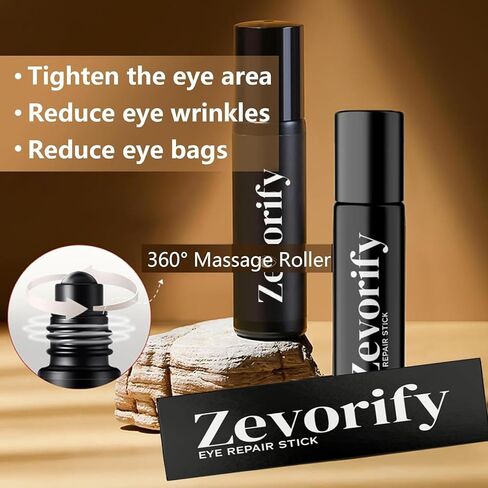 عصا إصلاح العين للرجال، أسطوانة تحت العين لأكياس العيون والهالات السوداء، عصا تبريد ترطب وتزيل الانتفاخ، تركيبة لطيفة وطبيعية (قطعة واحدة، 0.35 أونصة سائلة) in Kuwait