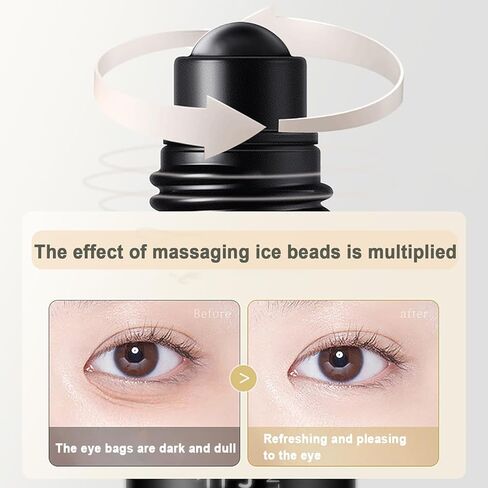 عصا إصلاح العين للرجال، أسطوانة تحت العين لأكياس العيون والهالات السوداء، عصا تبريد ترطب وتزيل الانتفاخ، تركيبة لطيفة وطبيعية (قطعة واحدة، 0.35 أونصة سائلة) in Kuwait