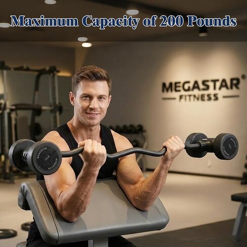 Hyperbell Bar for Dumbbells, Dumbbell Barbell Converter Bar for Home Fitness, Adjustable Barbell Weighing up to 200LBS for Weight Lifting (Dumbbells not included) in Saudi Arabia