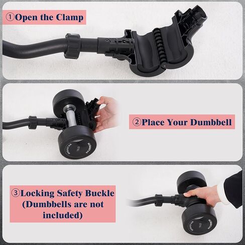 Hyperbell Bar for Dumbbells, Dumbbell Barbell Converter Bar for Home Fitness, Adjustable Barbell Weighing up to 200LBS for Weight Lifting (Dumbbells not included) in Saudi Arabia