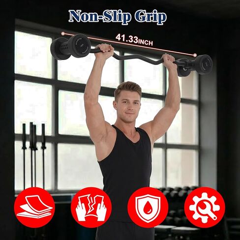 Hyperbell Bar for Dumbbells, Dumbbell Barbell Converter Bar for Home Fitness, Adjustable Barbell Weighing up to 200LBS for Weight Lifting (Dumbbells not included) in Saudi Arabia
