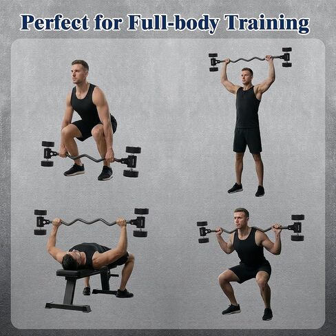 Hyperbell Bar for Dumbbells, Dumbbell Barbell Converter Bar for Home Fitness, Adjustable Barbell Weighing up to 200LBS for Weight Lifting (Dumbbells not included) in Saudi Arabia