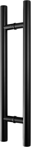 24" Commercial Push-Pull Door Handle - Solid 304 Stainless Steel Brushed Nickel, for Glass/Wood/Sliding Barn/Shower Doors in Saudi Arabia