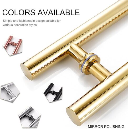 Stainless Steel Modern Bar Pull Handle for Exterior Commercial Door/Barn Door Long Door Pull Handle with Push Pull Function (Black 120cm x 90cm) in Saudi Arabia
