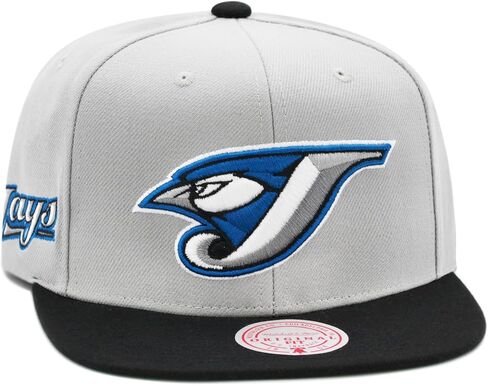 قبعة Mitchell & Ness Toronto Blue Jays Cooperstown MLB Away Snapback - رمادي/أسود in Saudi Arabia