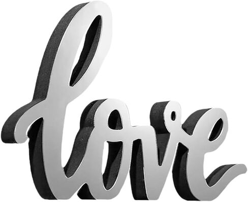STOBAZA Love Decor Mirrored Letter Sign Acrylic Freestanding Desk Ornament for Home Office Decoration Unique and Creative Tabletop Love Sign Mirror Surface Decor in Saudi Arabia