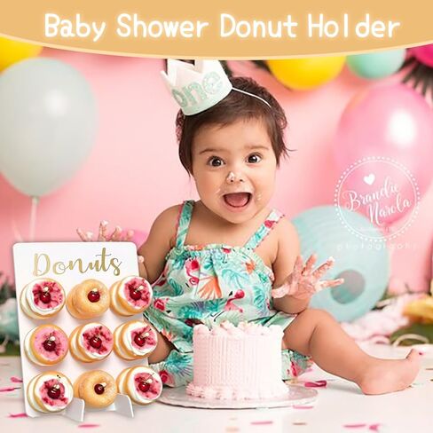 Christmas Decor 3Pcs Donut Wall Display Stand Donut Board Doughnut Bar Display Donut Decor for Baby Showers Birthday Bridal Shower Wedding Party Treat in Kuwait