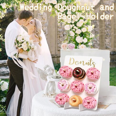 Christmas Decor 3Pcs Donut Wall Display Stand Donut Board Doughnut Bar Display Donut Decor for Baby Showers Birthday Bridal Shower Wedding Party Treat in Kuwait