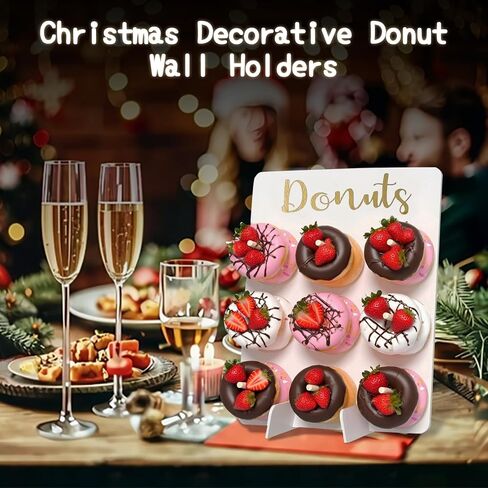 Christmas Decor 3Pcs Donut Wall Display Stand Donut Board Doughnut Bar Display Donut Decor for Baby Showers Birthday Bridal Shower Wedding Party Treat in Kuwait