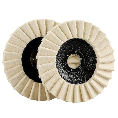 2 PCS Buffing Polishing Wheel, Wool Polishing Pad, Disc Polishing Wheel for Angle Grinders 4.53-in, Suitable for Metal, Wood and Stone, for Polishing Rusted Metal, Stainless Steel & Marble Countertops in Saudi Arabia