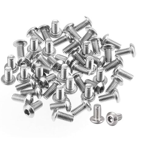 TOP-VIGOR 50Pcs M3 x 6mm Hex Button Head Socket Cap Screws, Allen Socket Drive, 304 Stainless Steel Flanged Button Bolts Nuts Fastener for Machine in Saudi Arabia