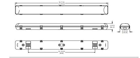 Kason LED Light Fixture - 4ft - Freezer Rated - Kason 1810LC - 1810LC4000 in Saudi Arabia