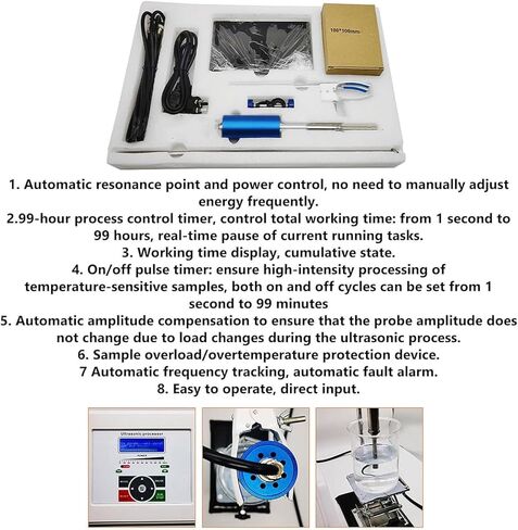 Desktop Homogenizer Adjustable High Speed Homogenizer Processor Cell Disruptor Mixer 800w Laboratory Emulsifier LCD Screen 1s-99h Adjustable (2mm) in Saudi Arabia