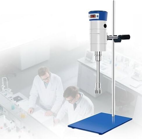High-Speed Digital Display Homogenizer - Adjustable Speed Laboratory Emulsifier with Support Stand & 2 Work Heads for Efficient Dispersing FJ300~DSH in Saudi Arabia