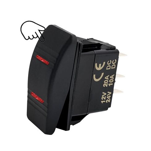 Waterproof 12V 24V Rocker Switch SPST Momentary ON-Off with Red LED Light for Automotive Marine UTV in Saudi Arabia